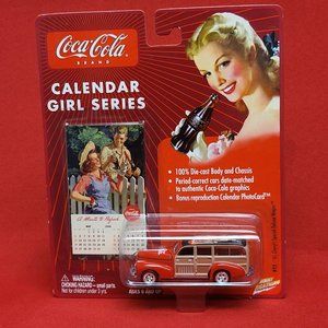 Coca Cola Johnny Lightning Calendar Girl Series Die Cast 41 Chevy Special Deluxe